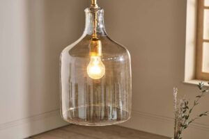 kalsi recycled glass pendant light lustre large nkuku 4