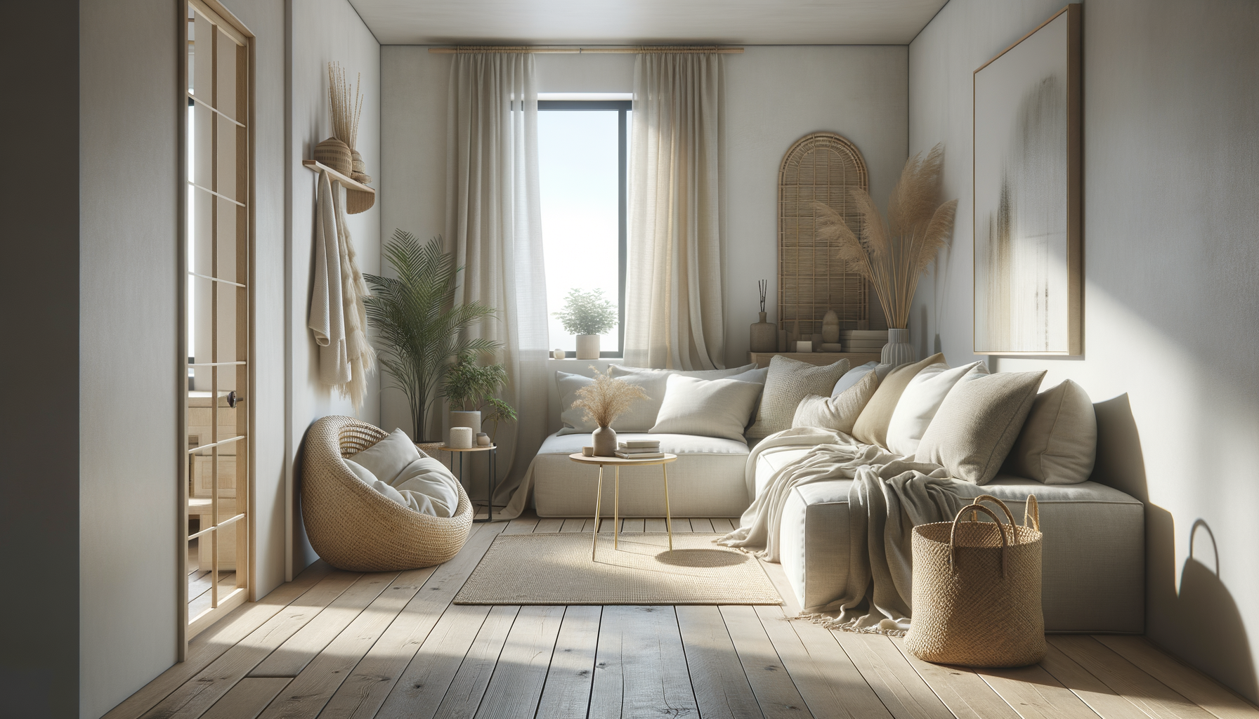 neutral shelf styling ideas — natural textures
