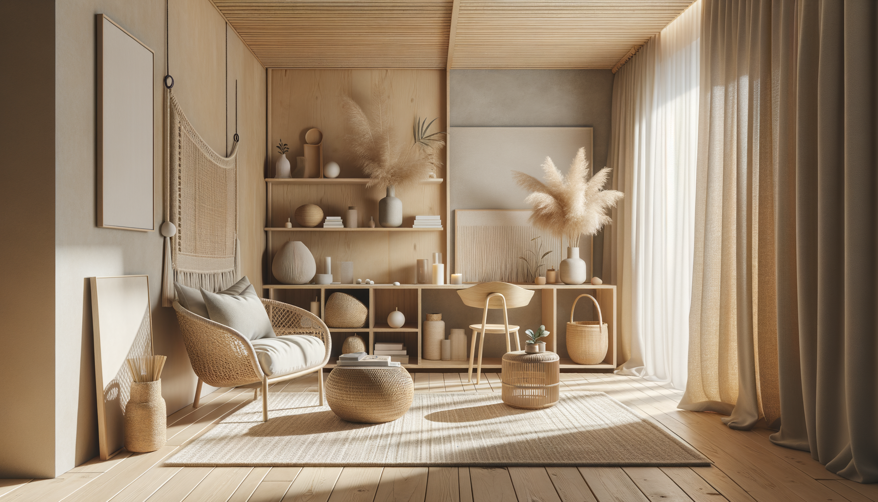 handcrafted interior details — natural textures