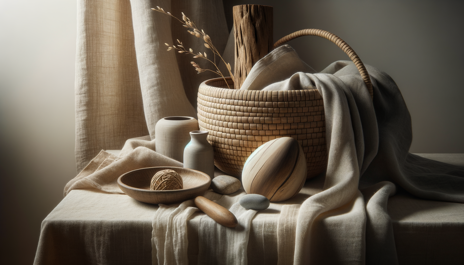 natural textures interior — warm minimal detail