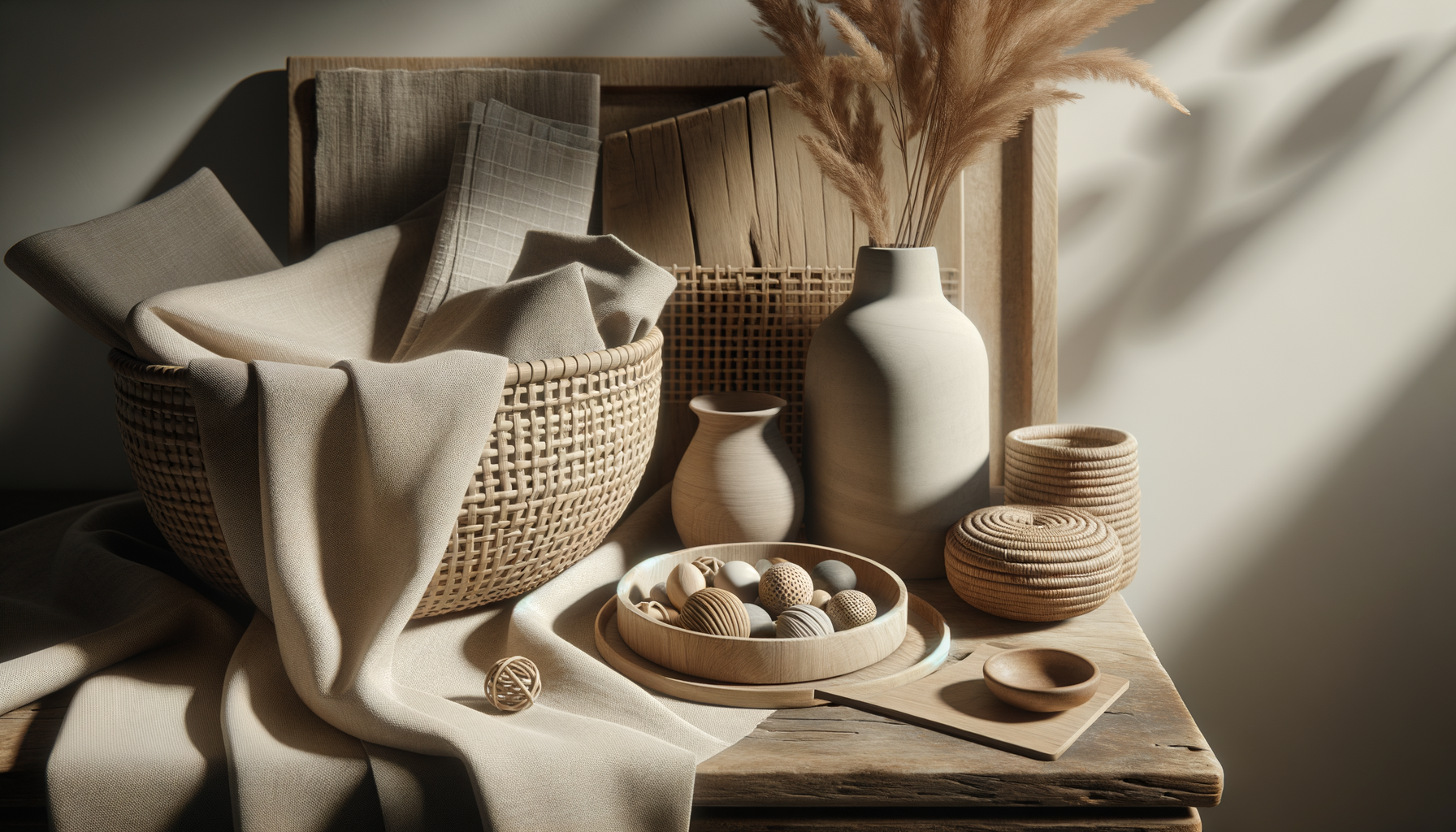 woven textures interior — warm minimal detail