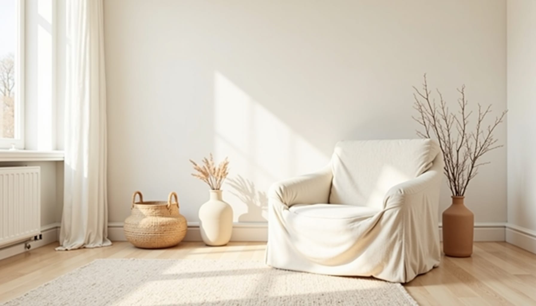 studio apartment ideas — natural textures