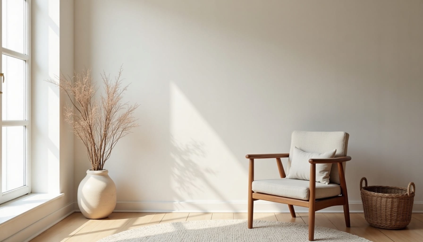 minimalist living room ideas — natural textures
