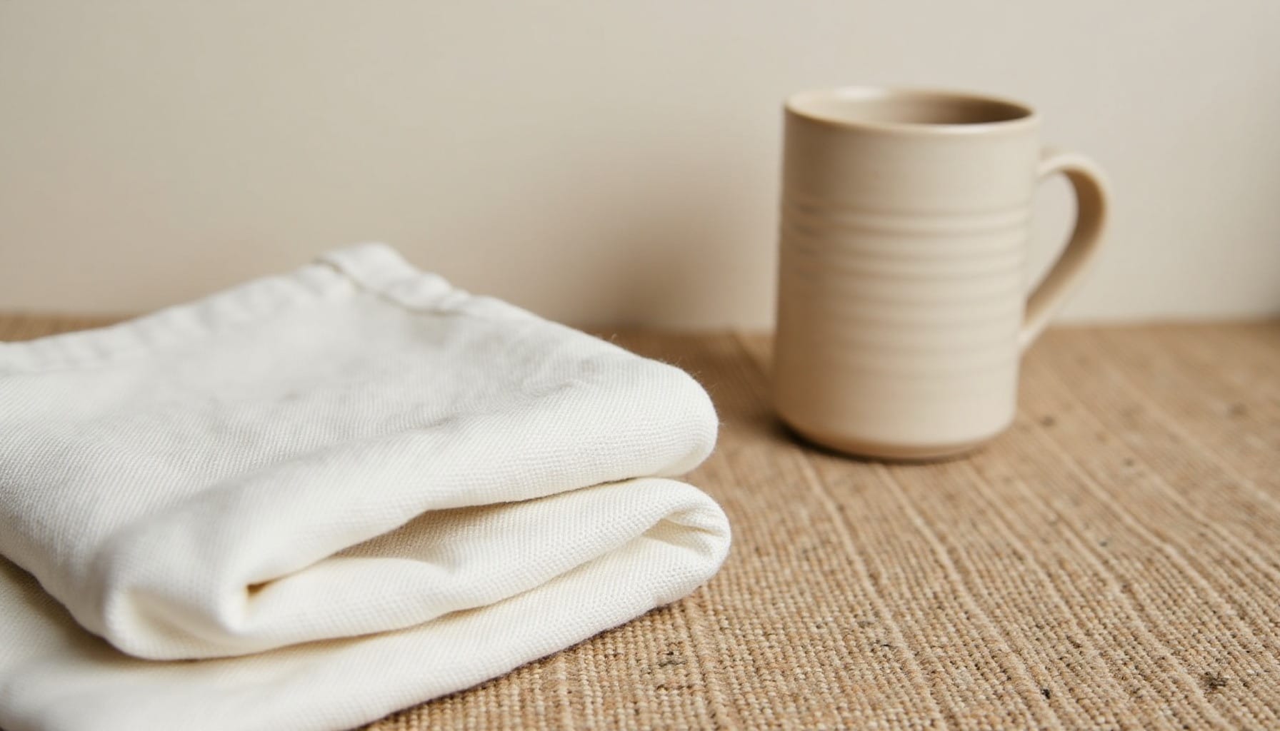 neutral bedroom decor &mdash; warm minimal detail