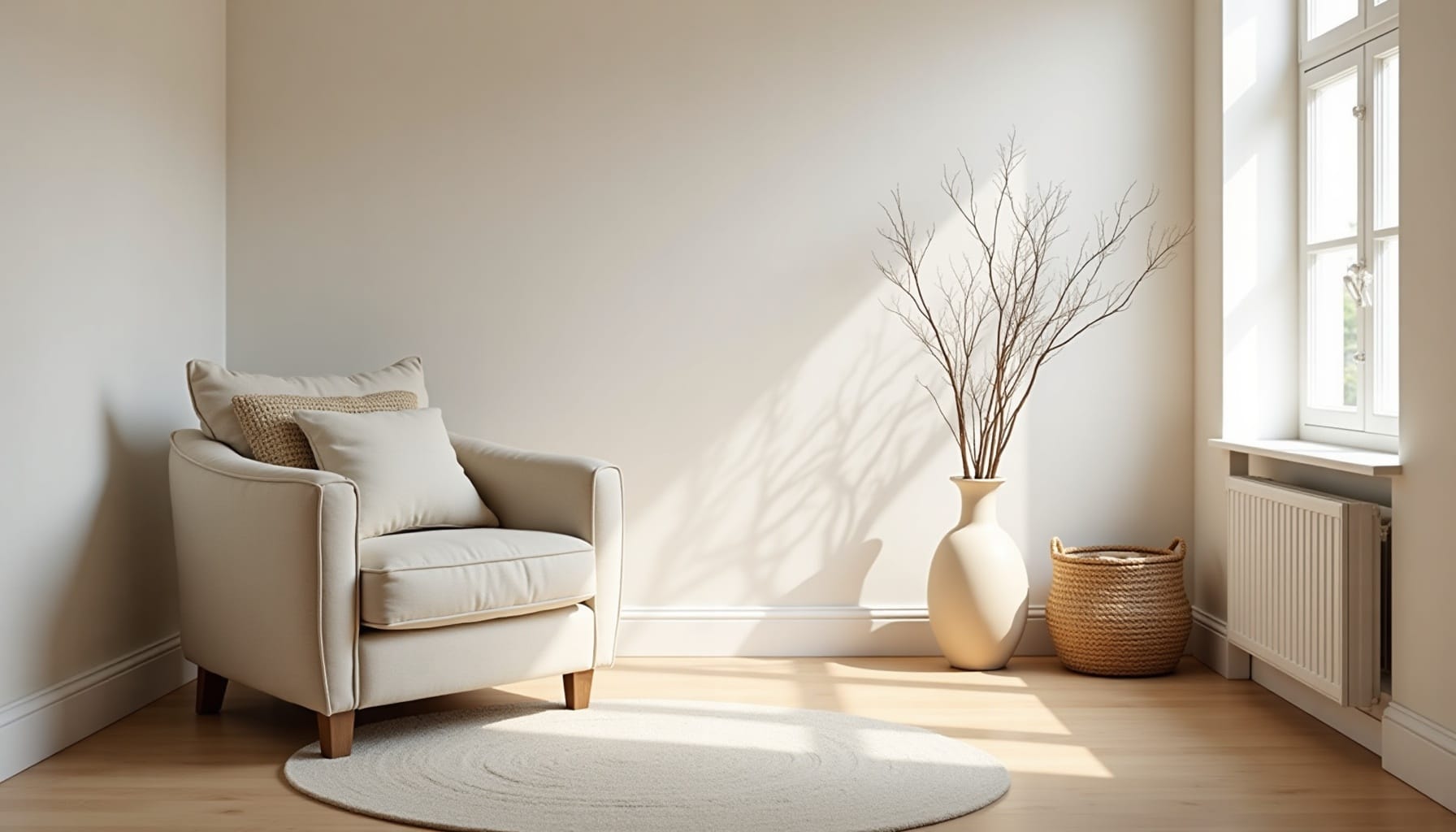 how to style open shelves in living room — natural textures
