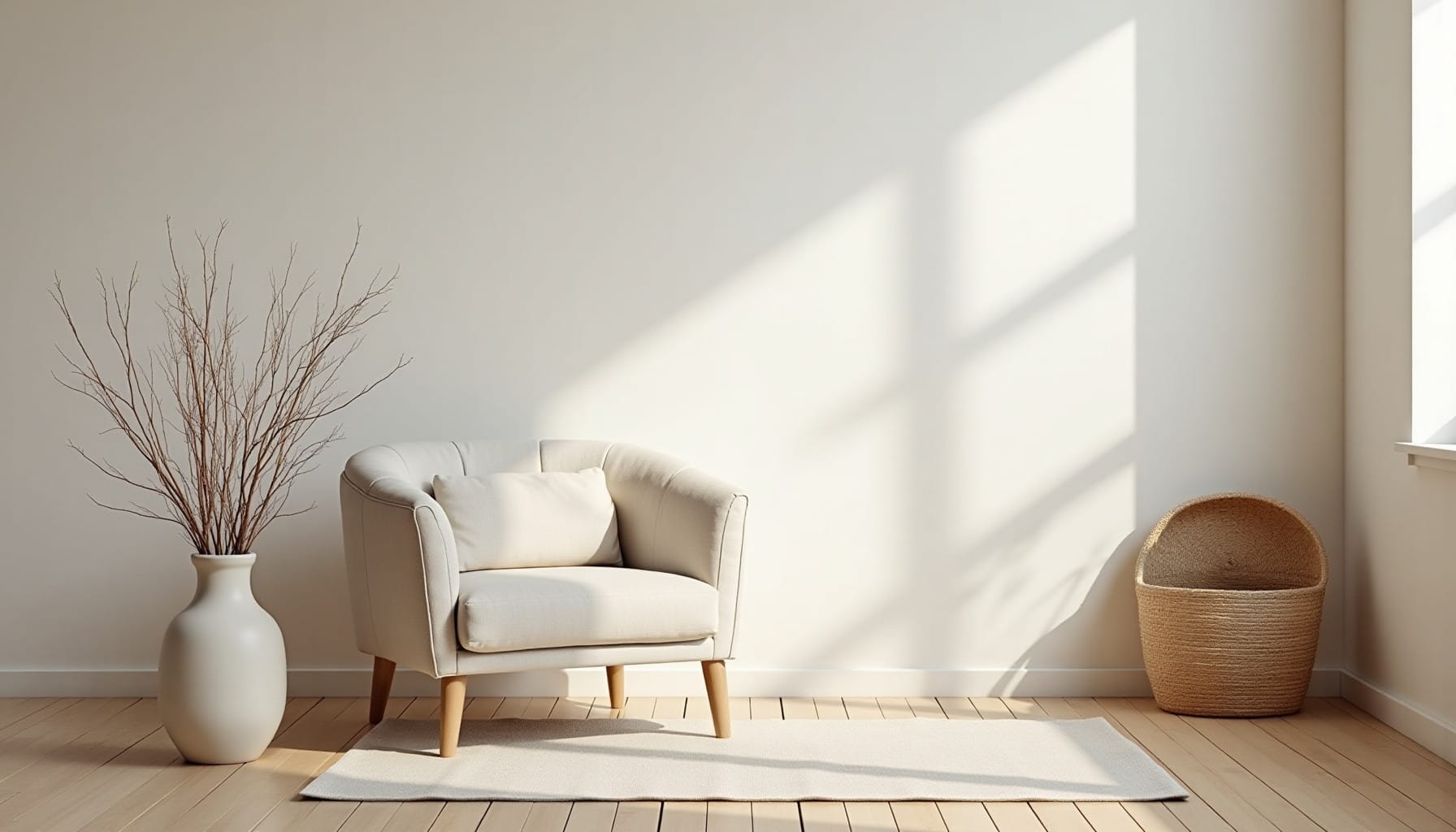 small apartment decor — natural textures
