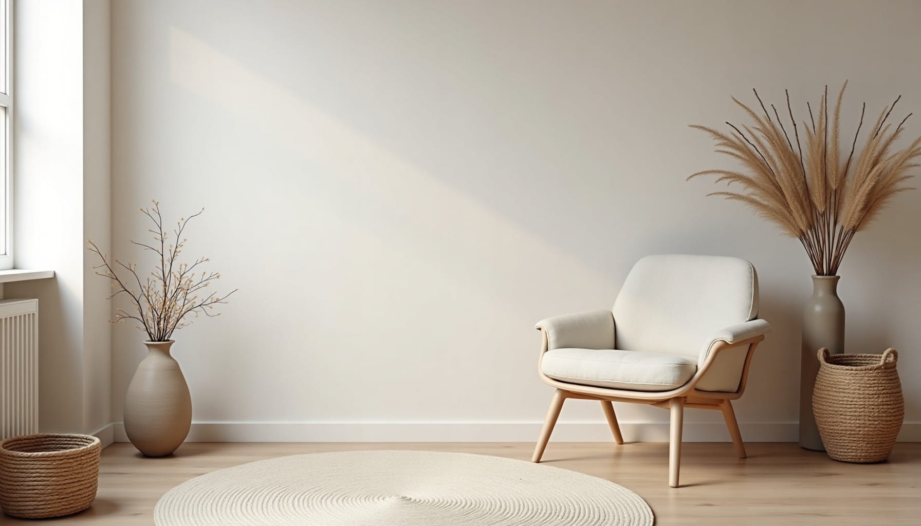 warm minimalist home — natural textures