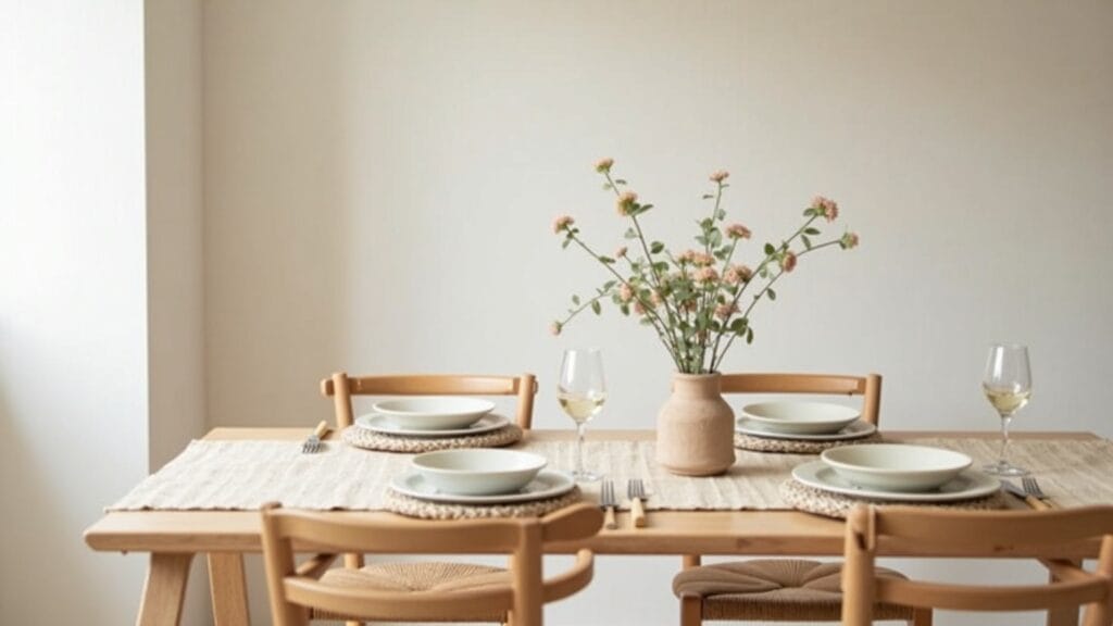 calm dining table styling — calm interior