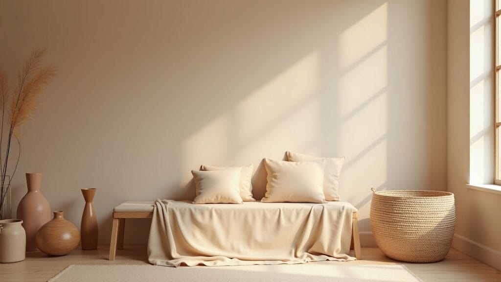 air dry clay texture — calm interior