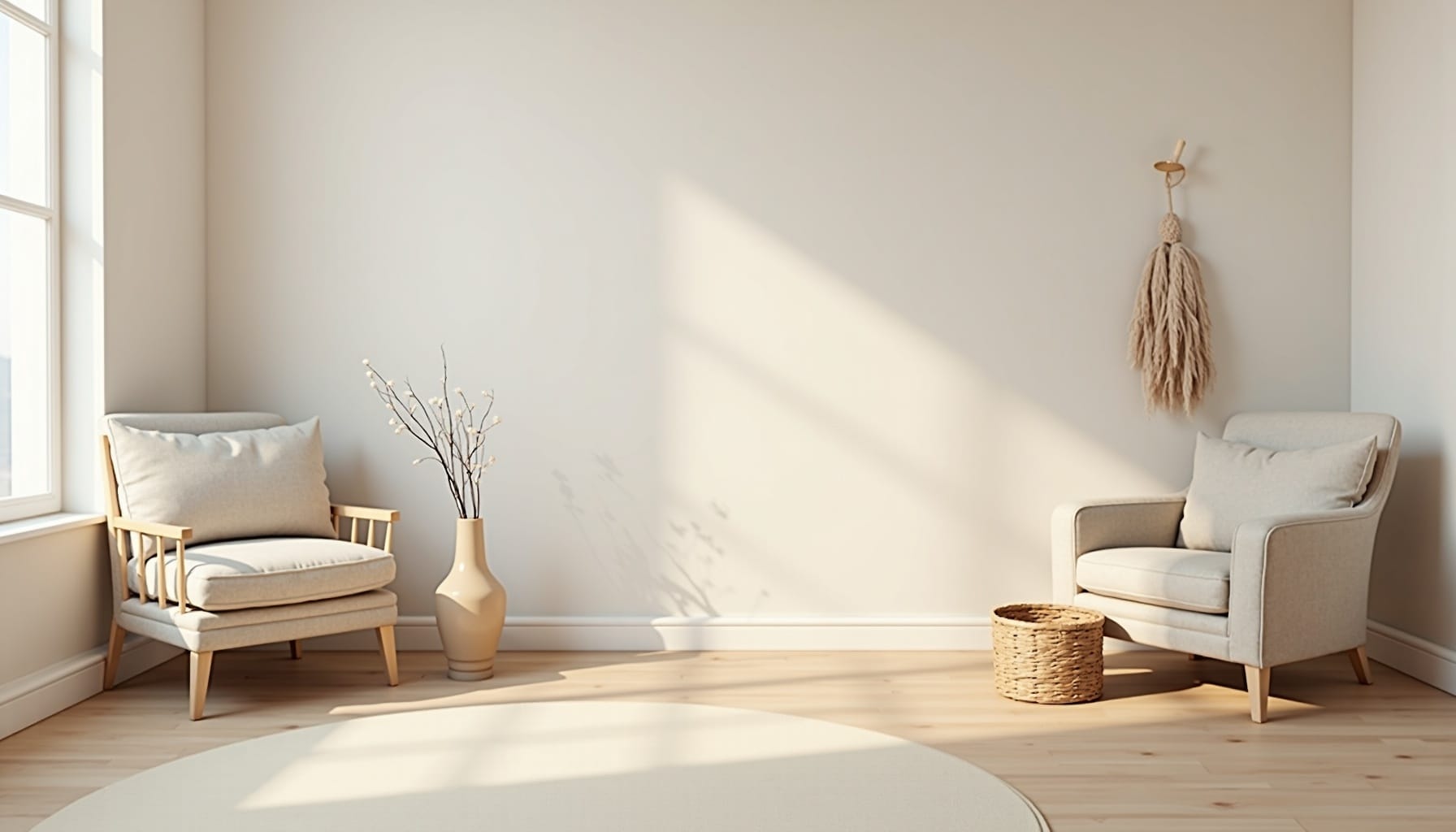 small balcony decor — natural textures