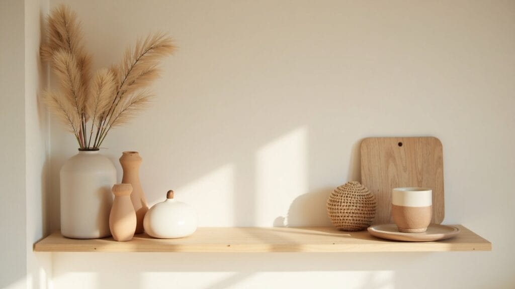 kitchen shelf decor — calm interior