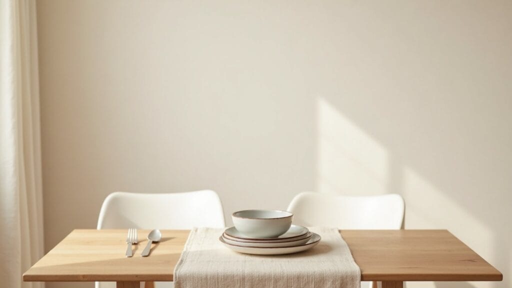 minimal table runners — calm interior