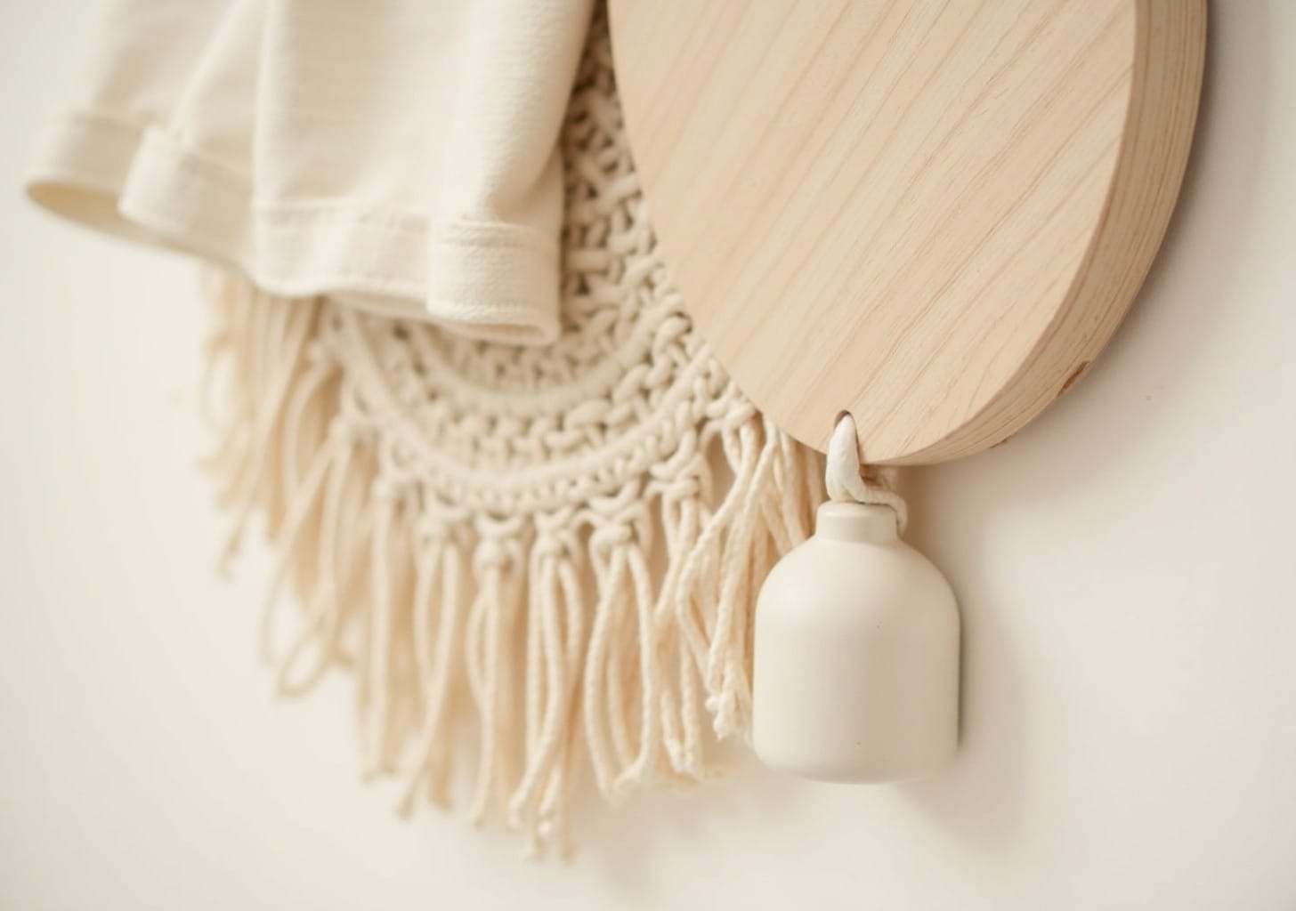 handmade wall hangings — warm minimal detail