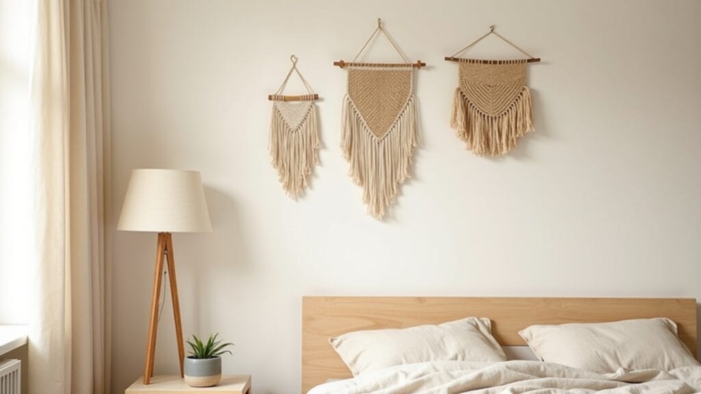 handmade wall hangings — calm interior