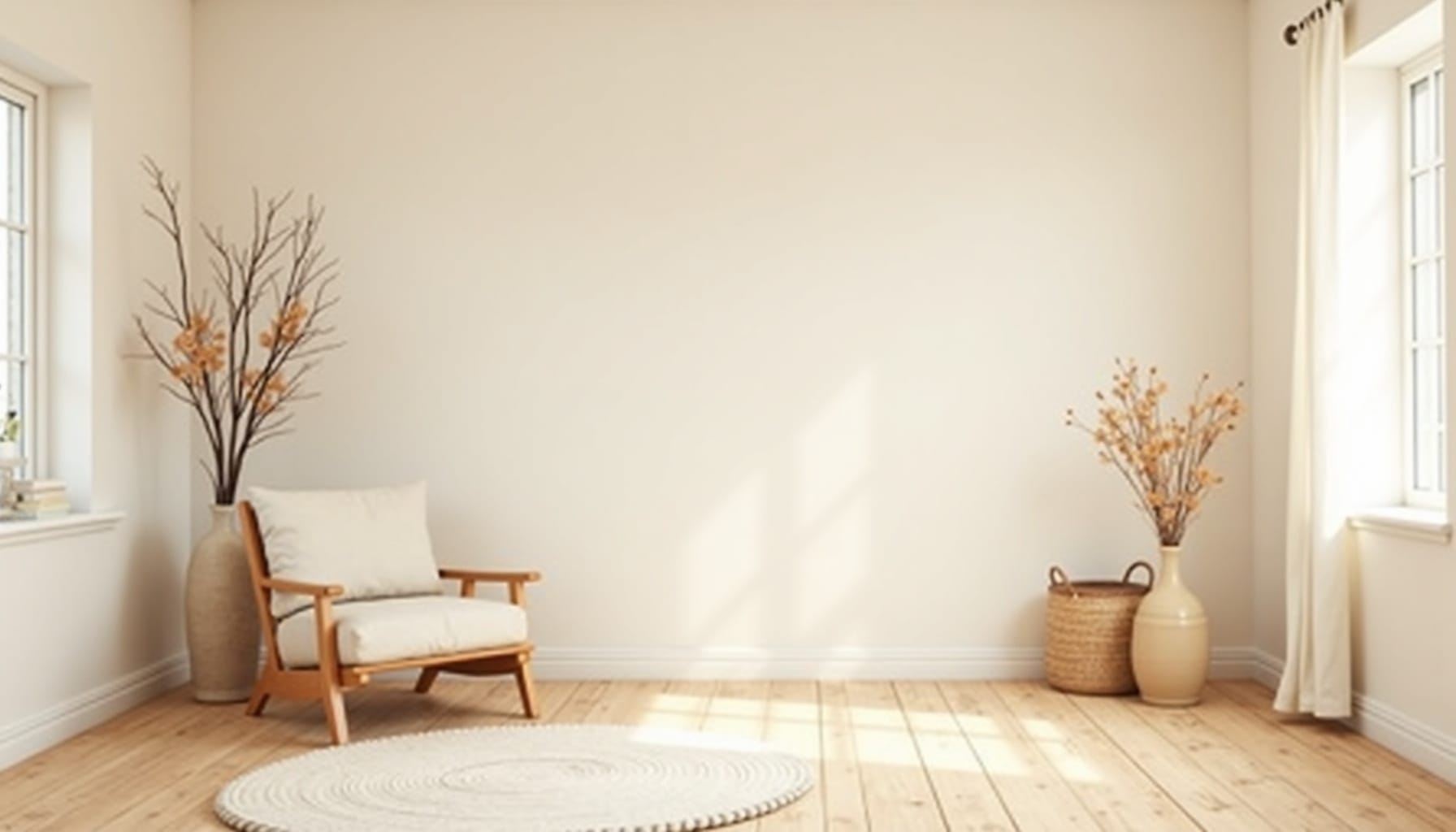 calm interior design — natural textures