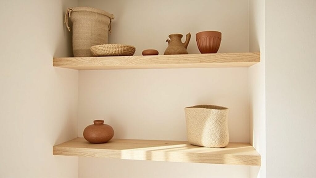 quiet shelf crafts — calm interior