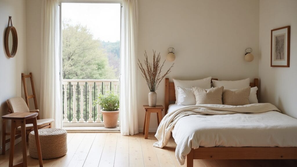 narrow balcony ideas — calm interior