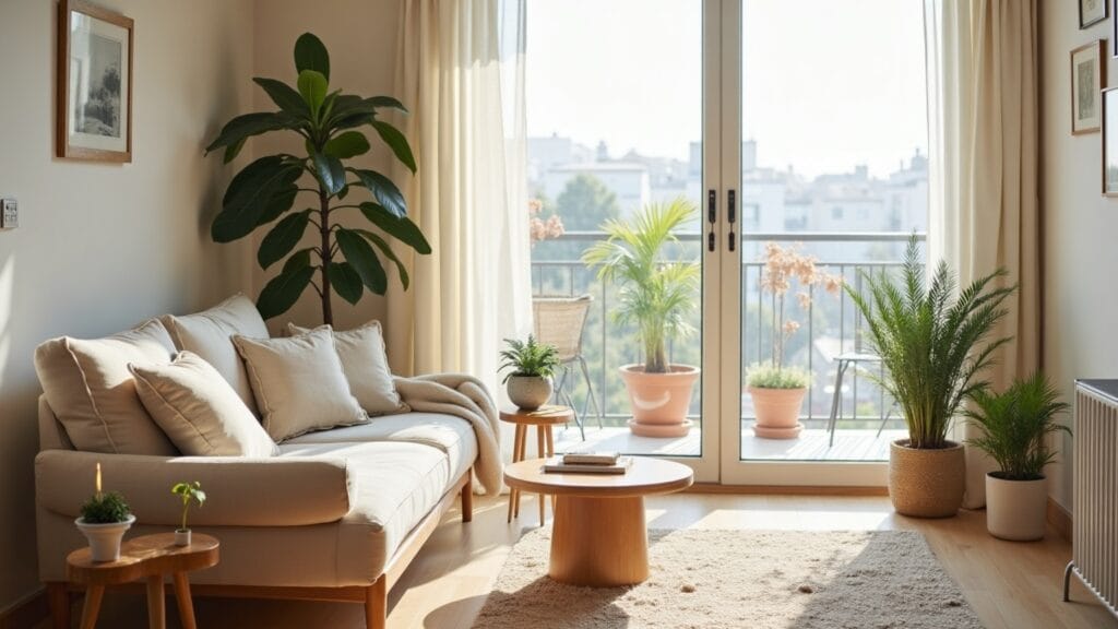 balcony plant ideas — calm interior