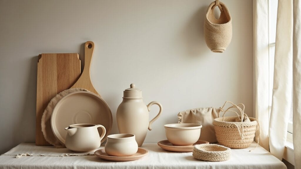 handmade kitchenware — calm interior