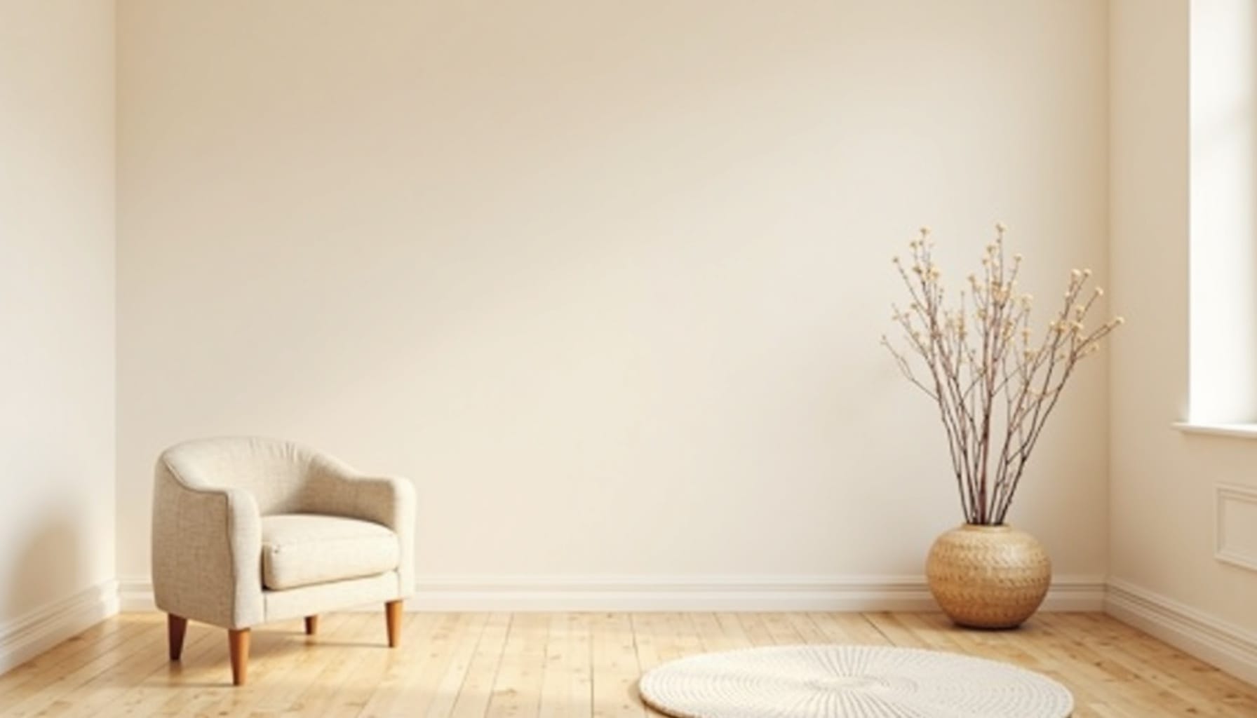 soft lighting for corners — natural textures