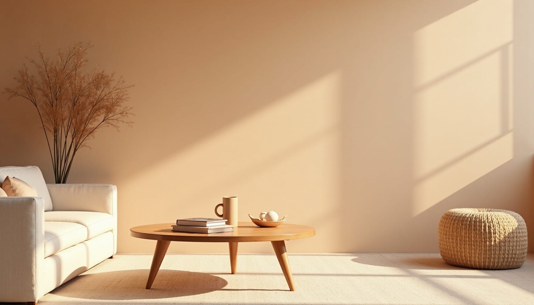 coffee table styling — natural textures