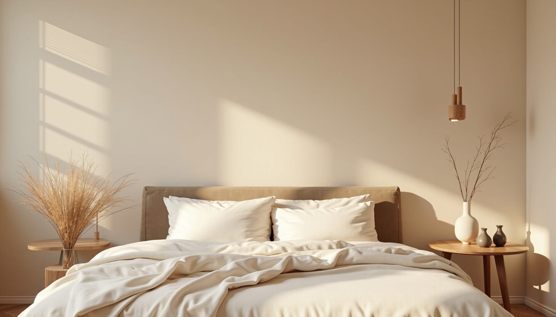 very small bedroom ideas — natural textures