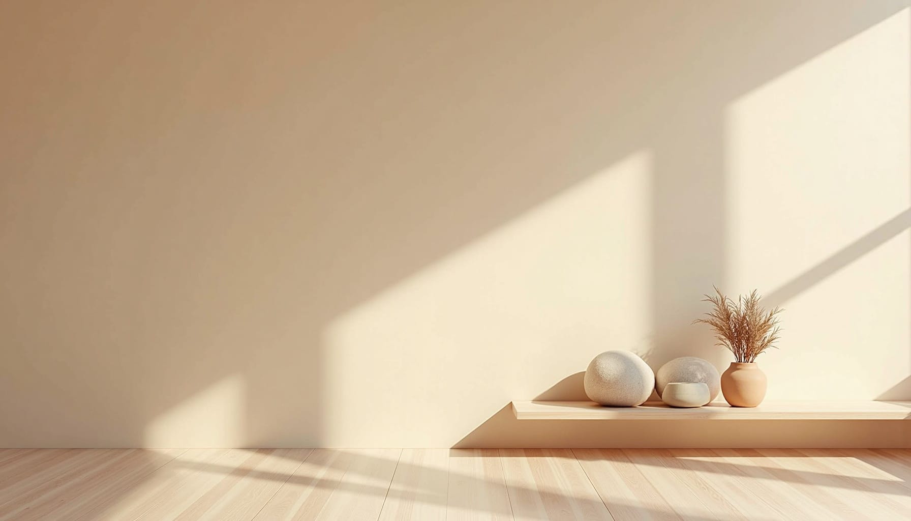 what to put on living room shelves — natural textures