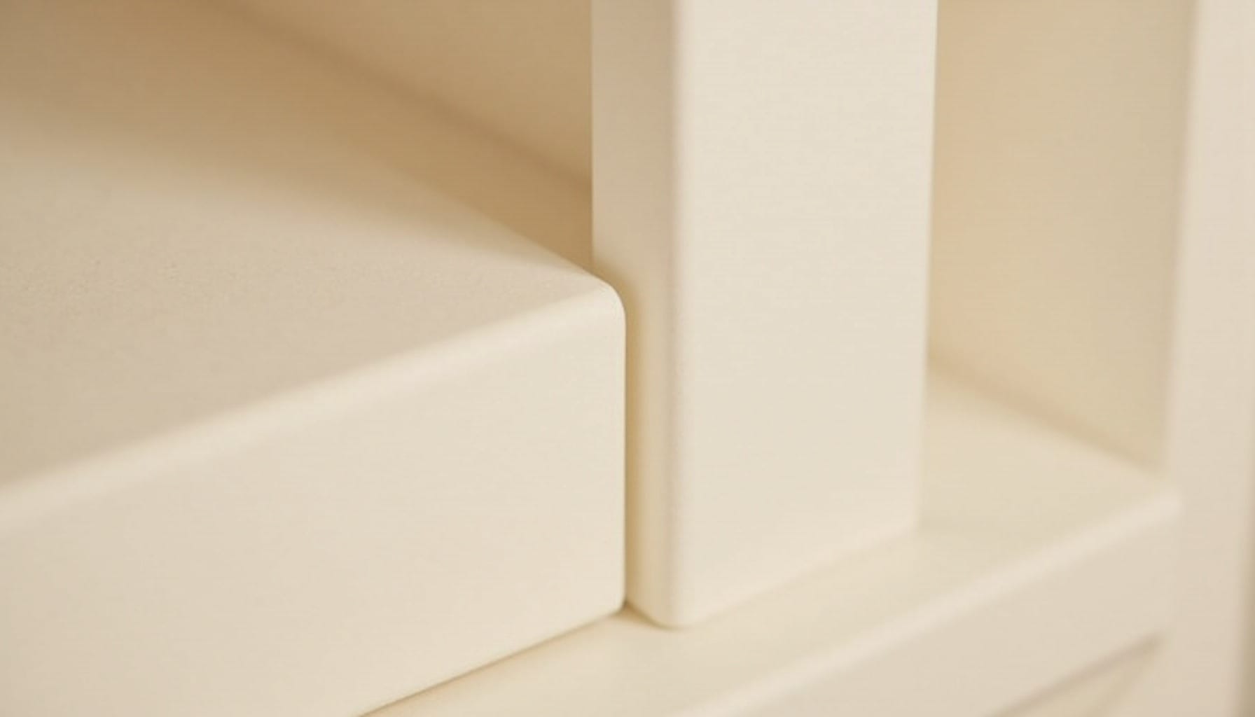 white bedroom furniture — warm minimal detail