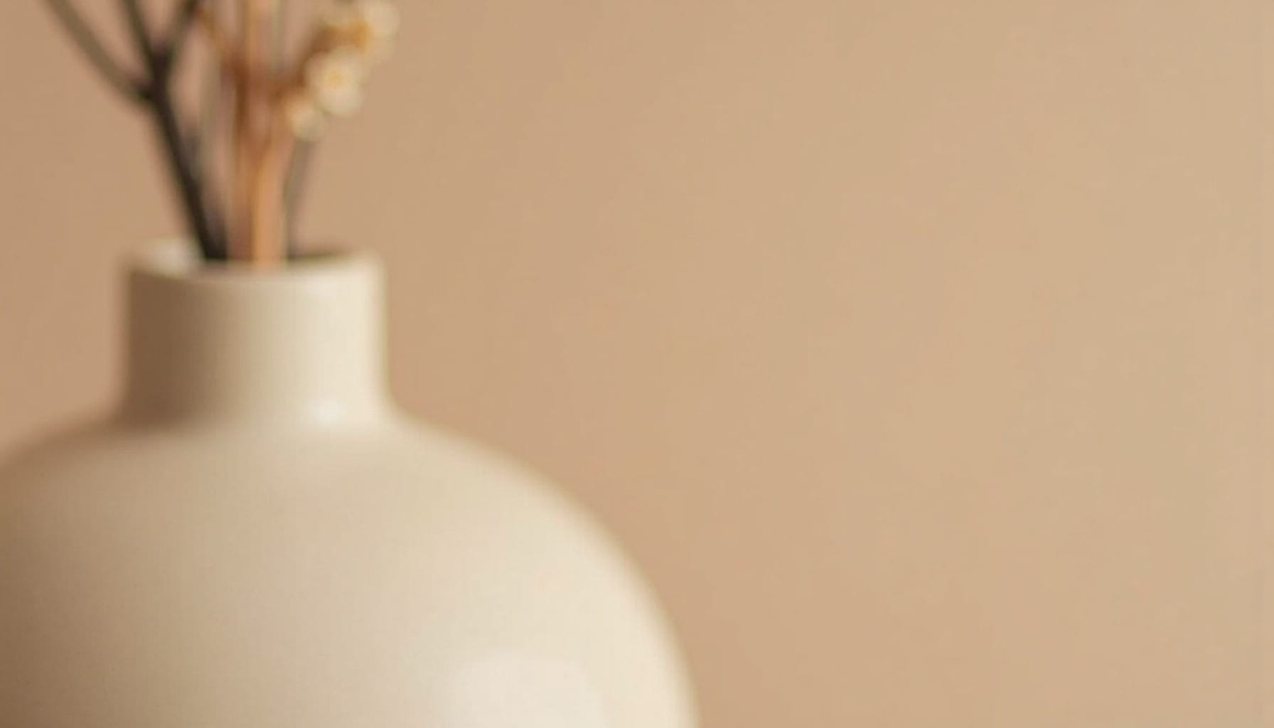 ceramic vase styling — warm minimal detail