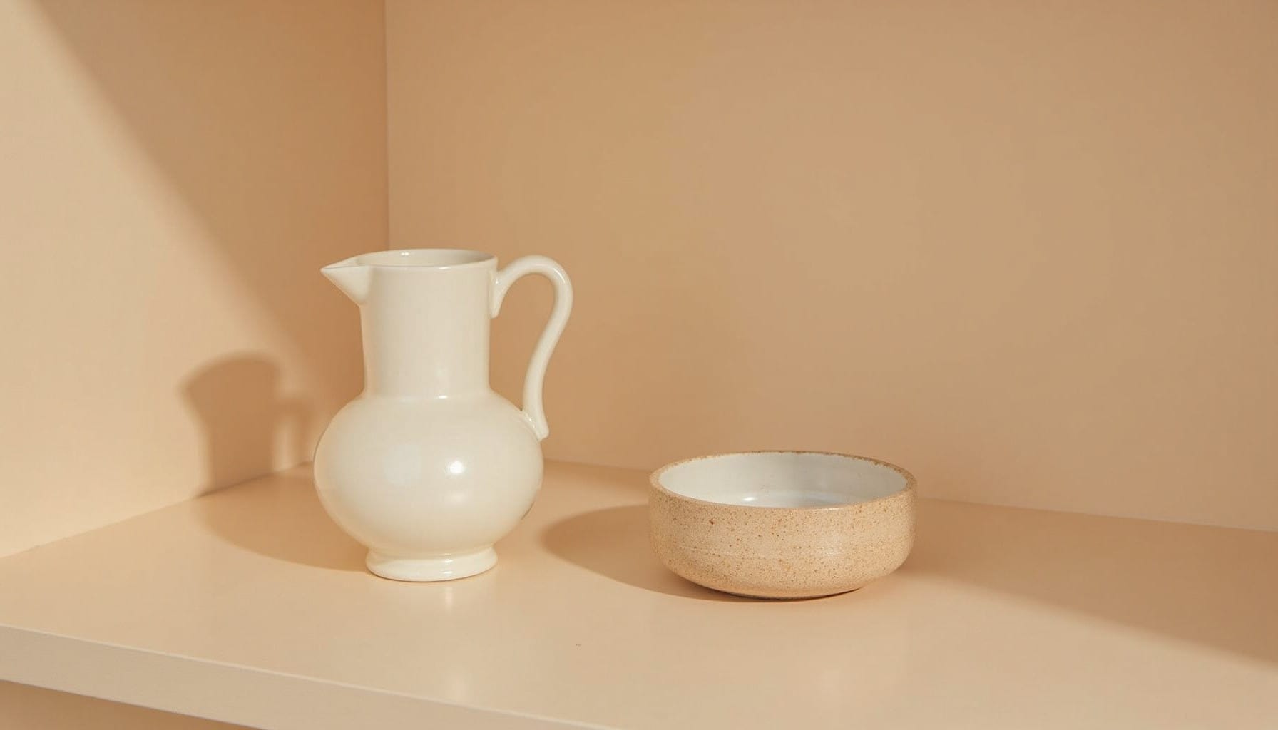what to put on living room shelves — warm minimal detail
