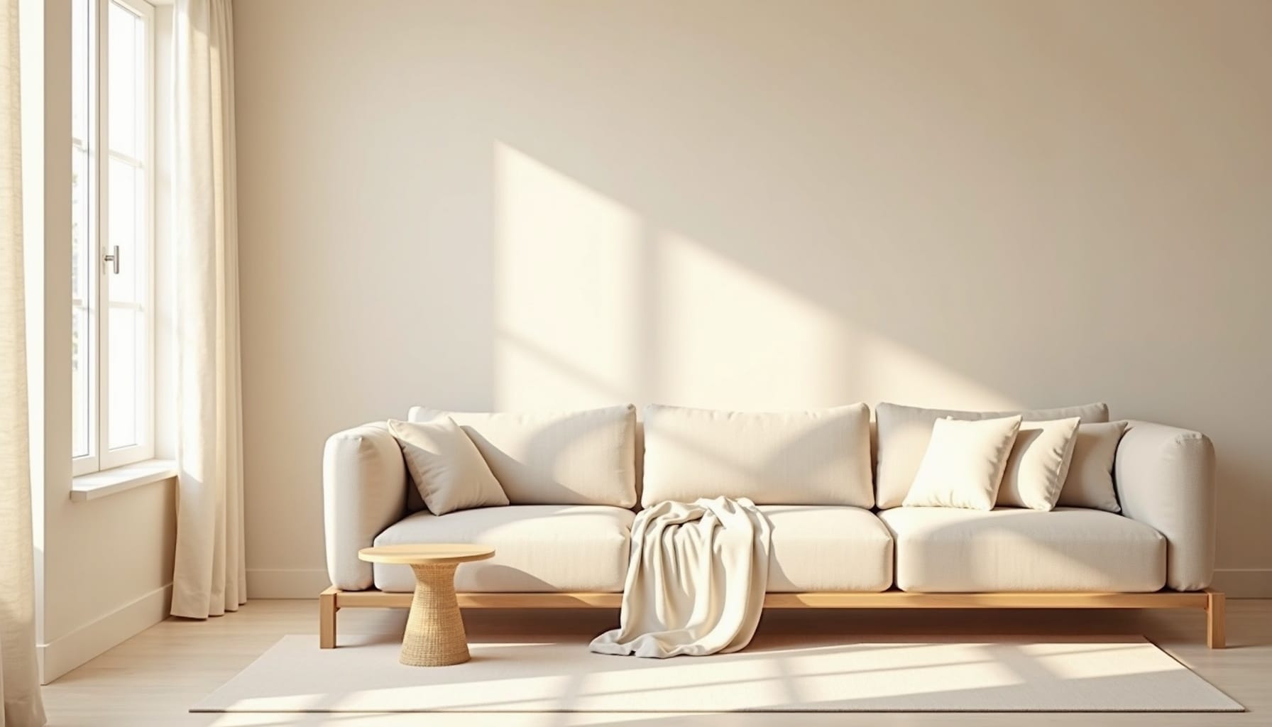 small room design for 2 person — natural textures