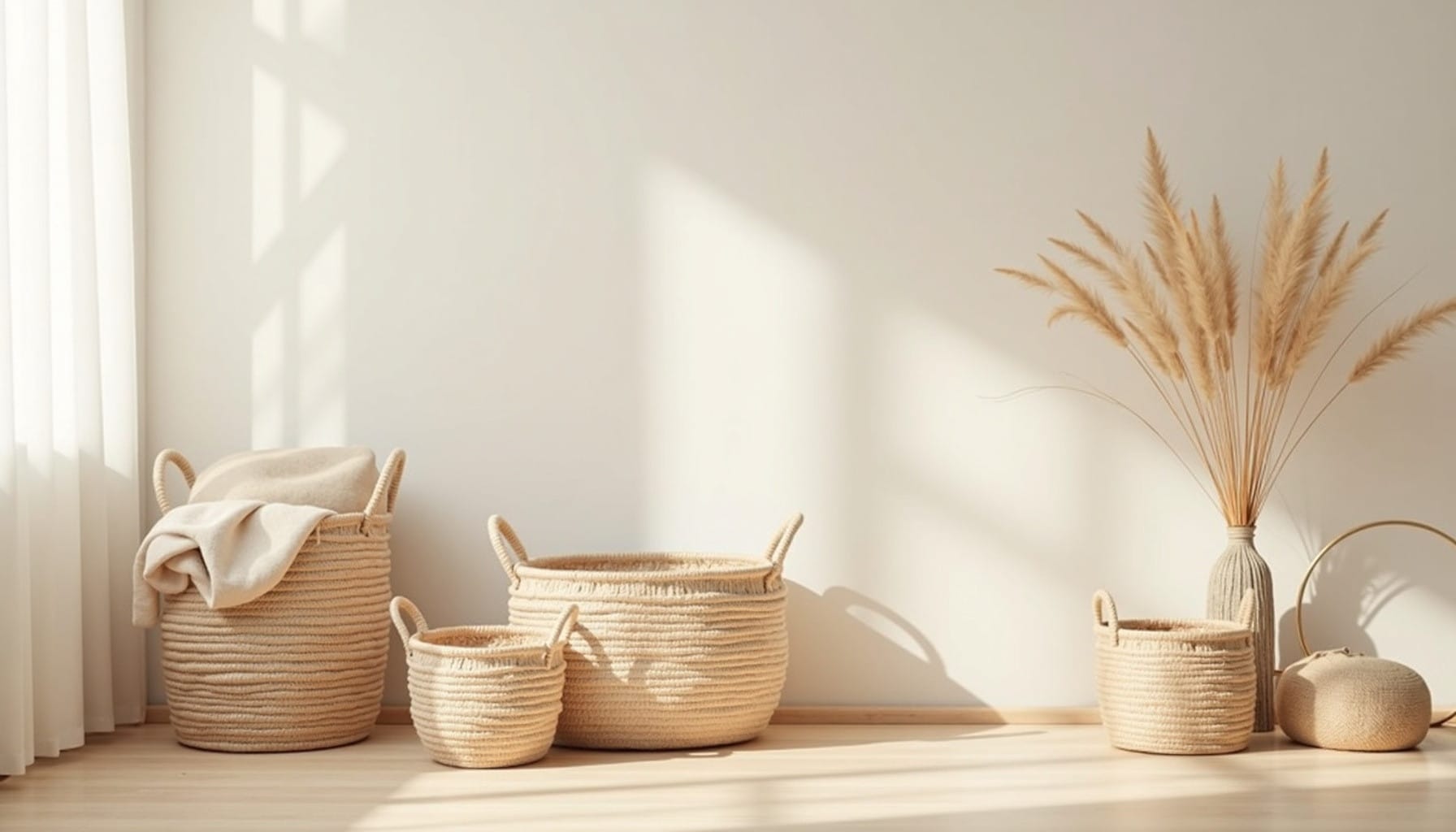 woven basket storage ideas &mdash; natural textures