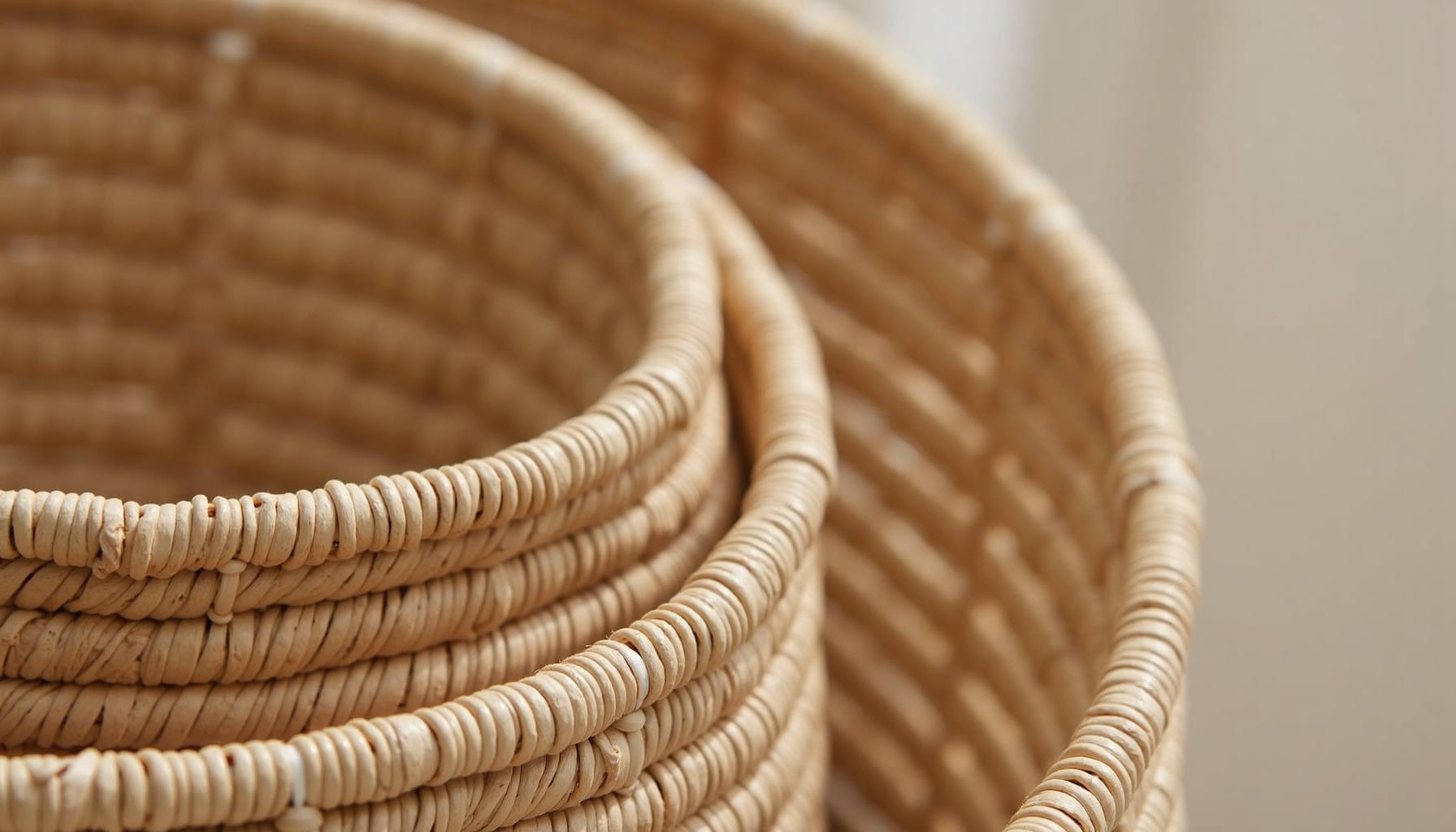 woven basket storage ideas &mdash; warm minimal detail