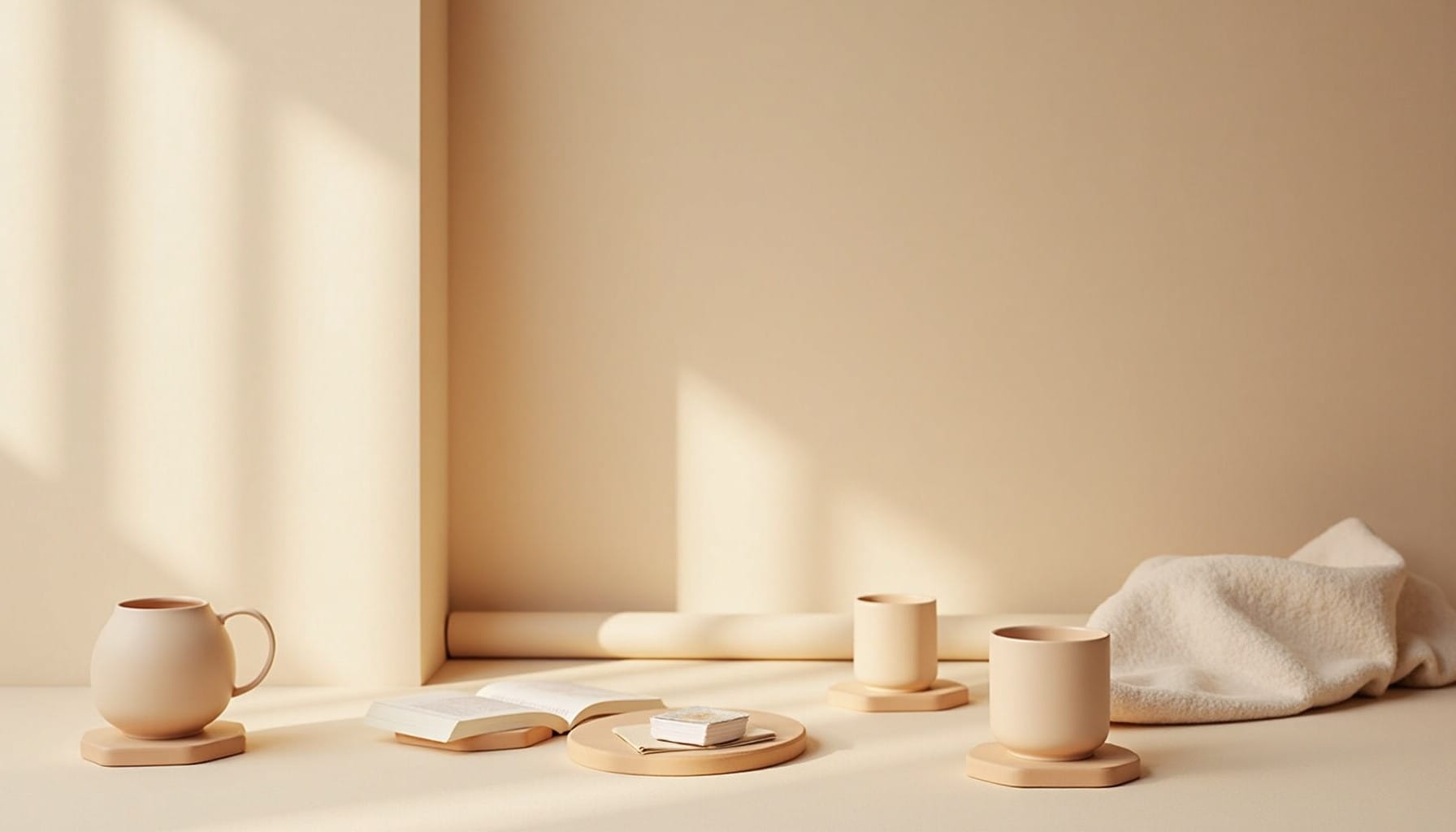 air dry clay coasters — natural textures