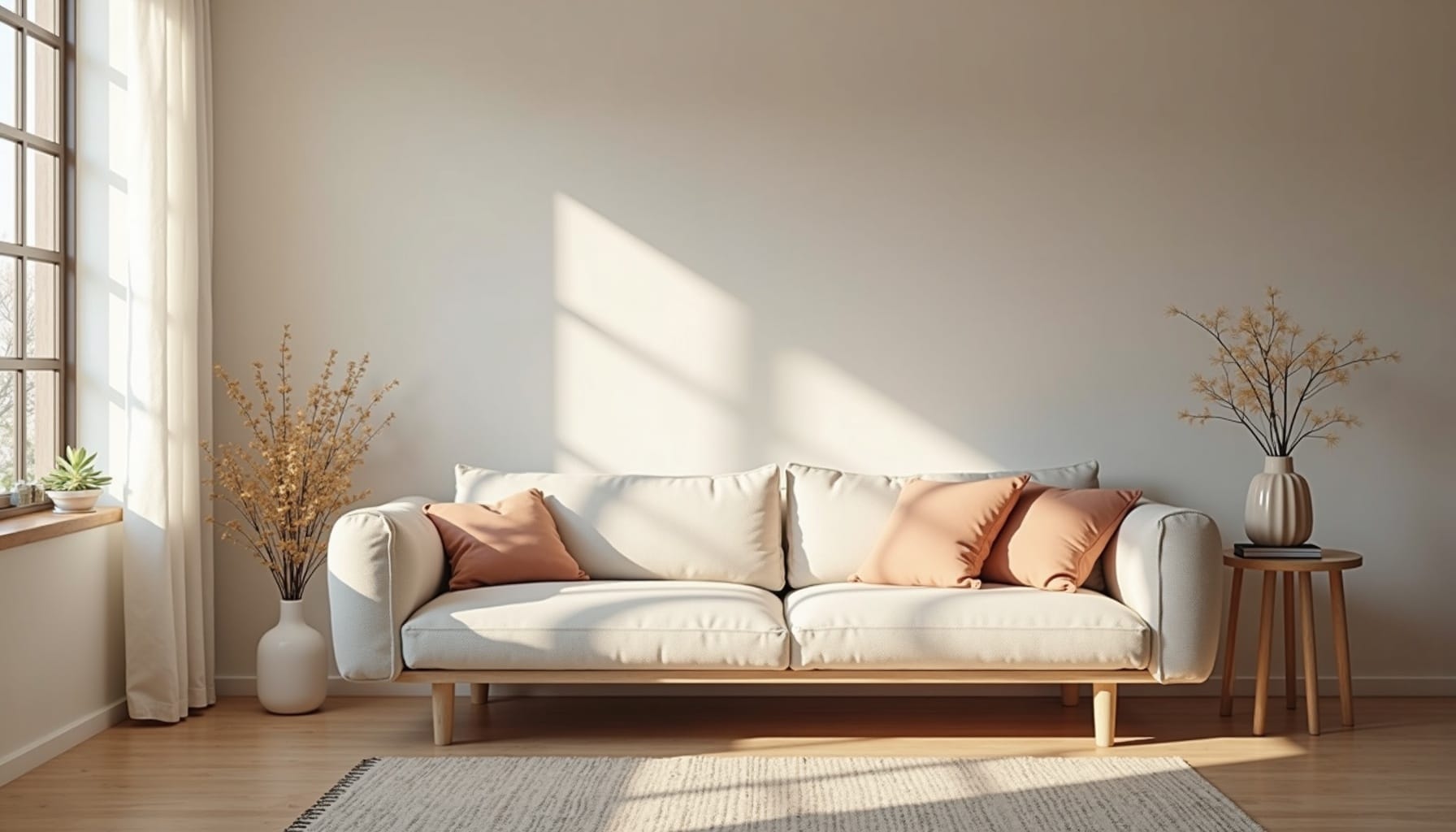 neutral living room ideas — natural textures