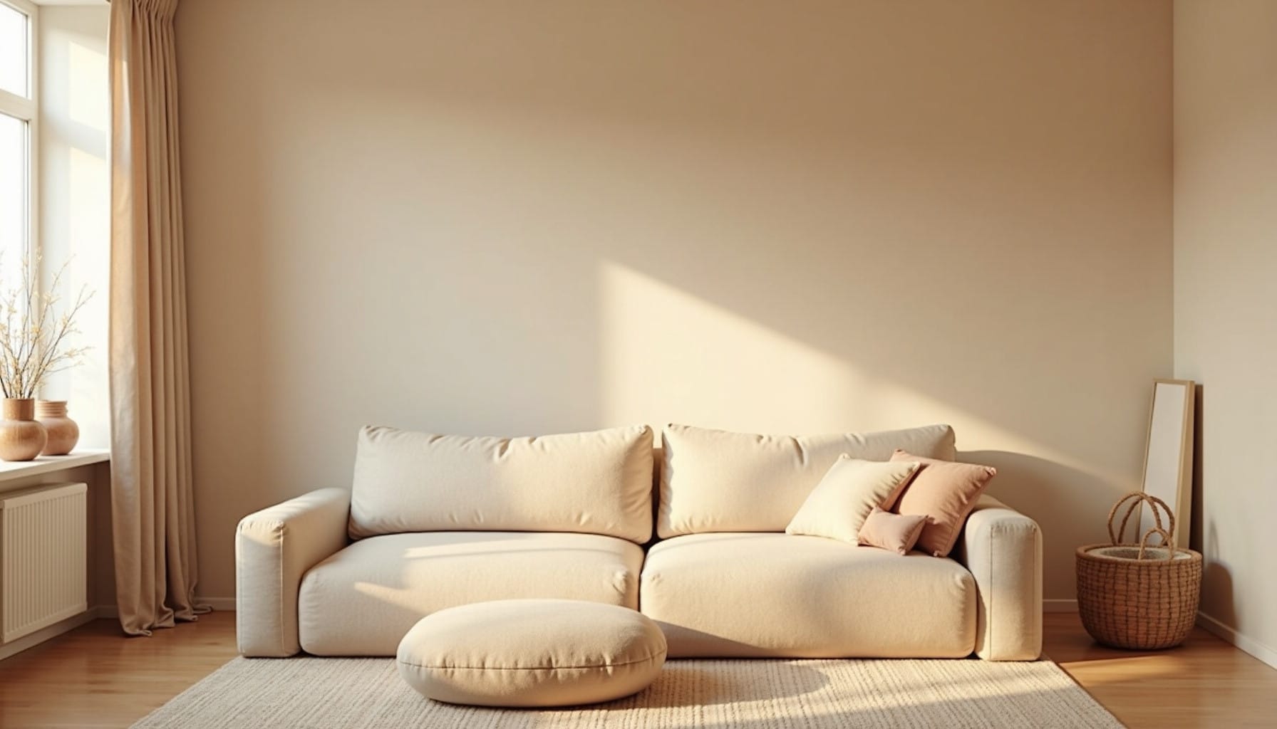 small room design for 1 person — natural textures