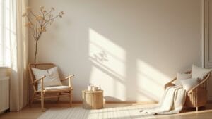 Warm Minimalist Living Room: How to Get the Look