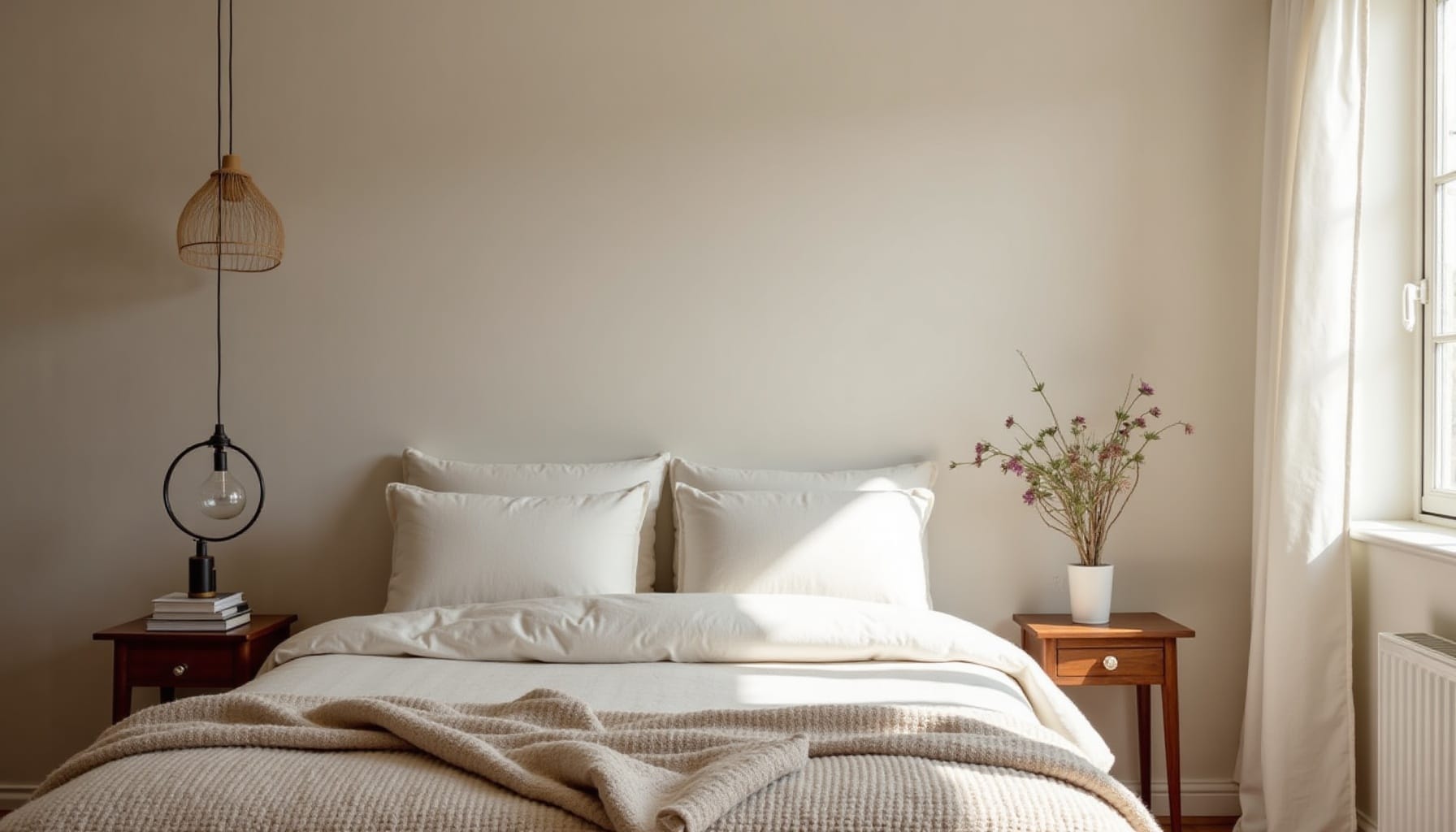 cottage bedroom ideas — natural textures