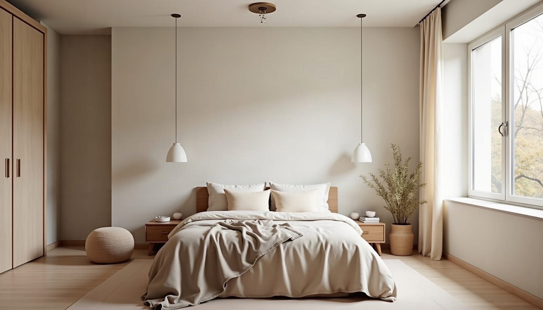 navy bedroom ideas — natural textures