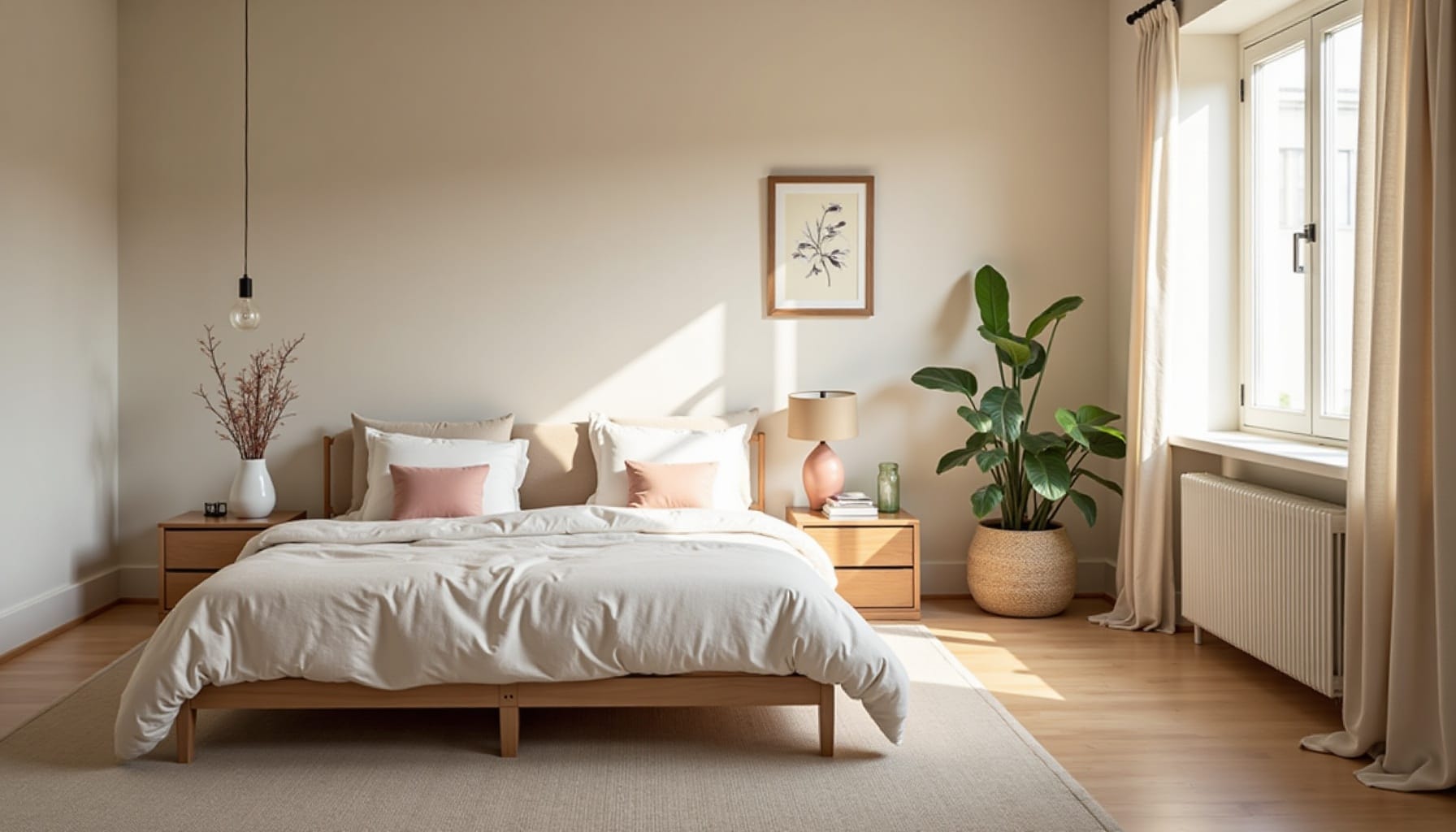 bedroom ideas, natural textures