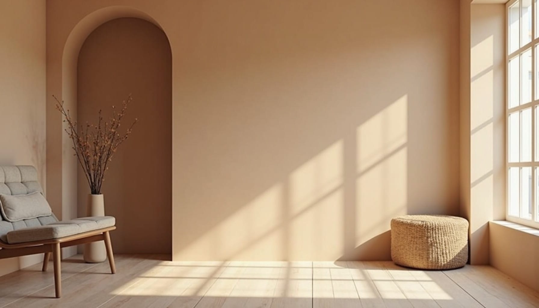 dark hallway ideas — natural textures