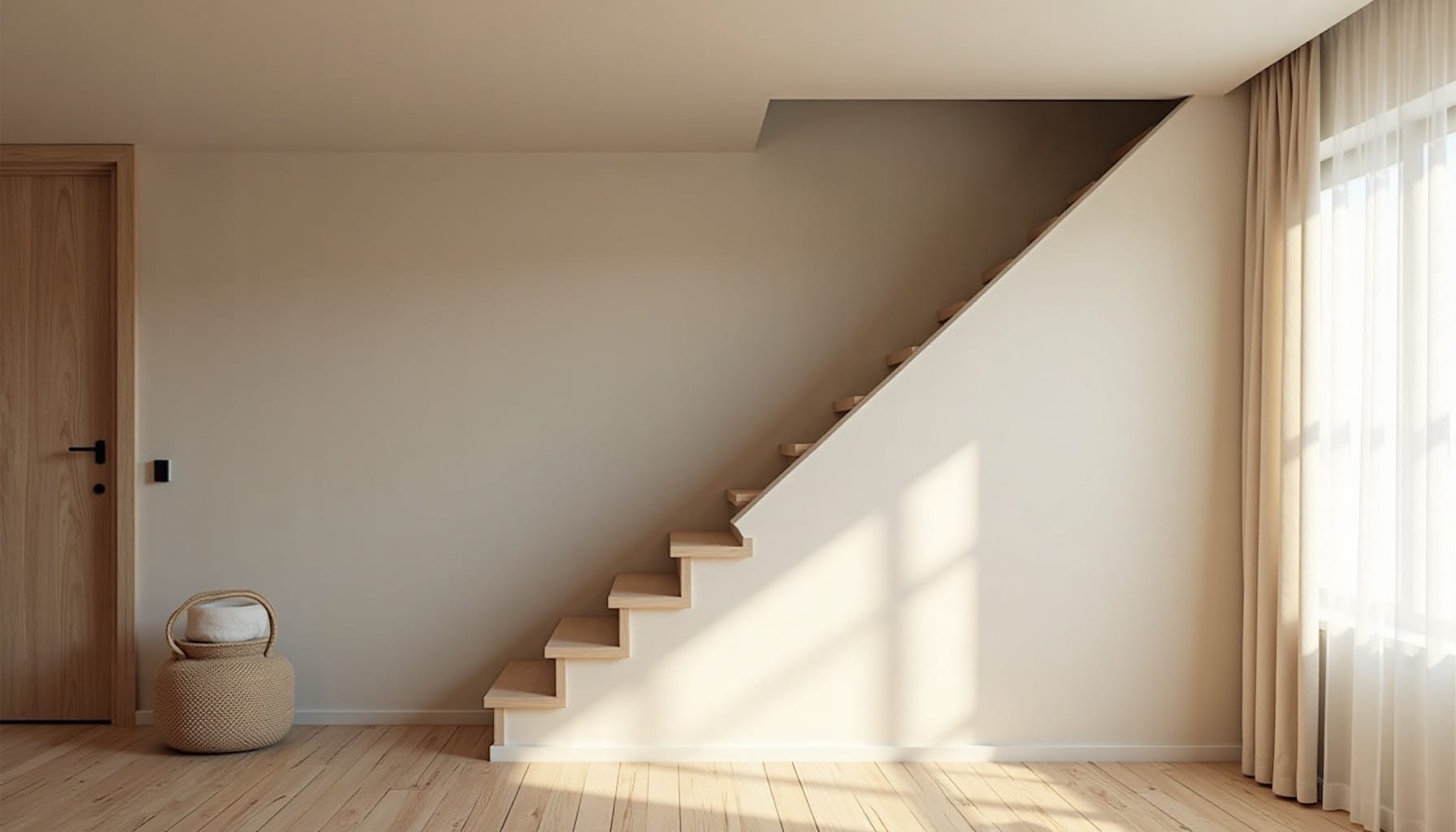 hallway and stairs decorating ideas — natural textures