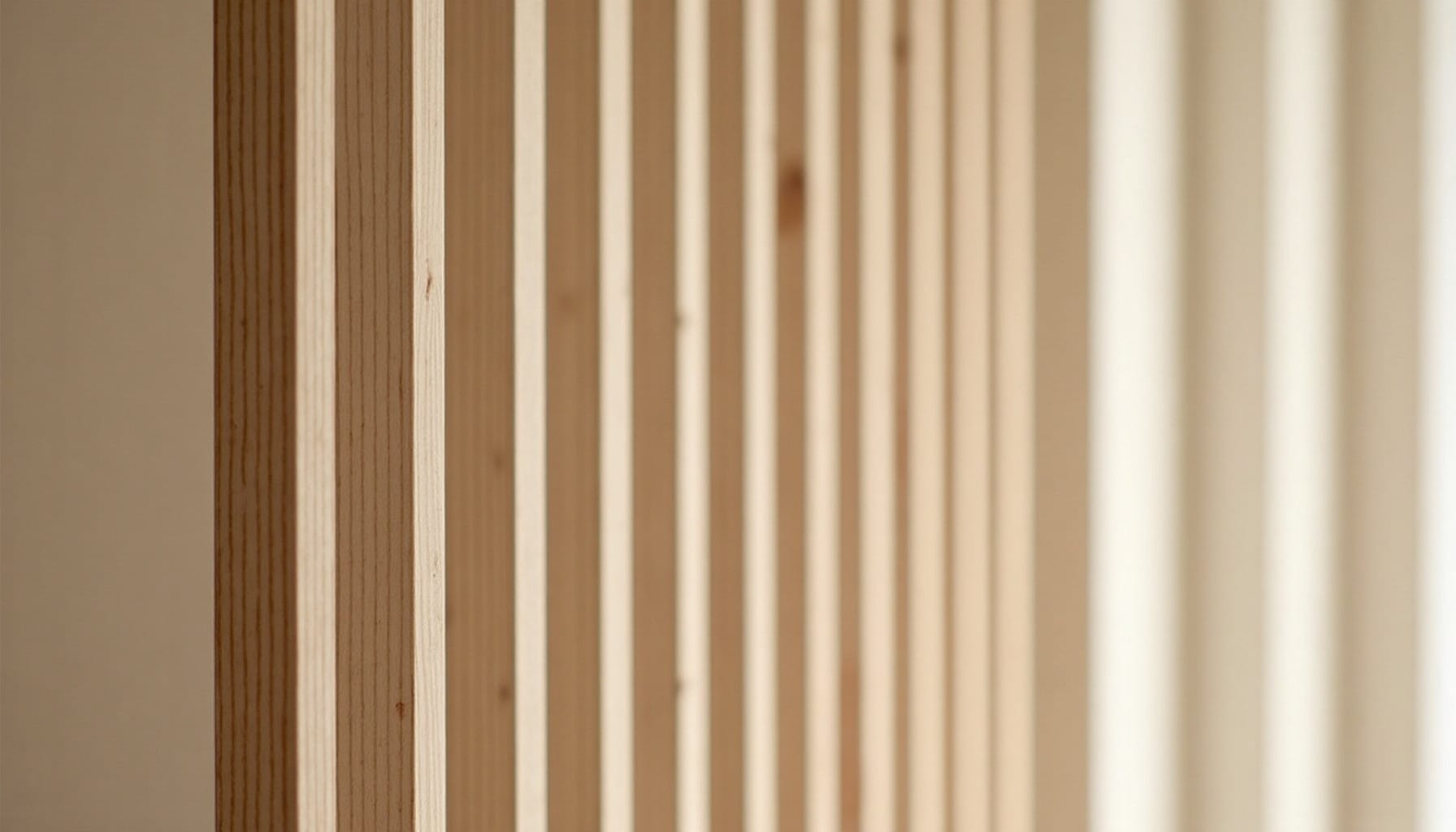 slats on wall, warm minimal detail