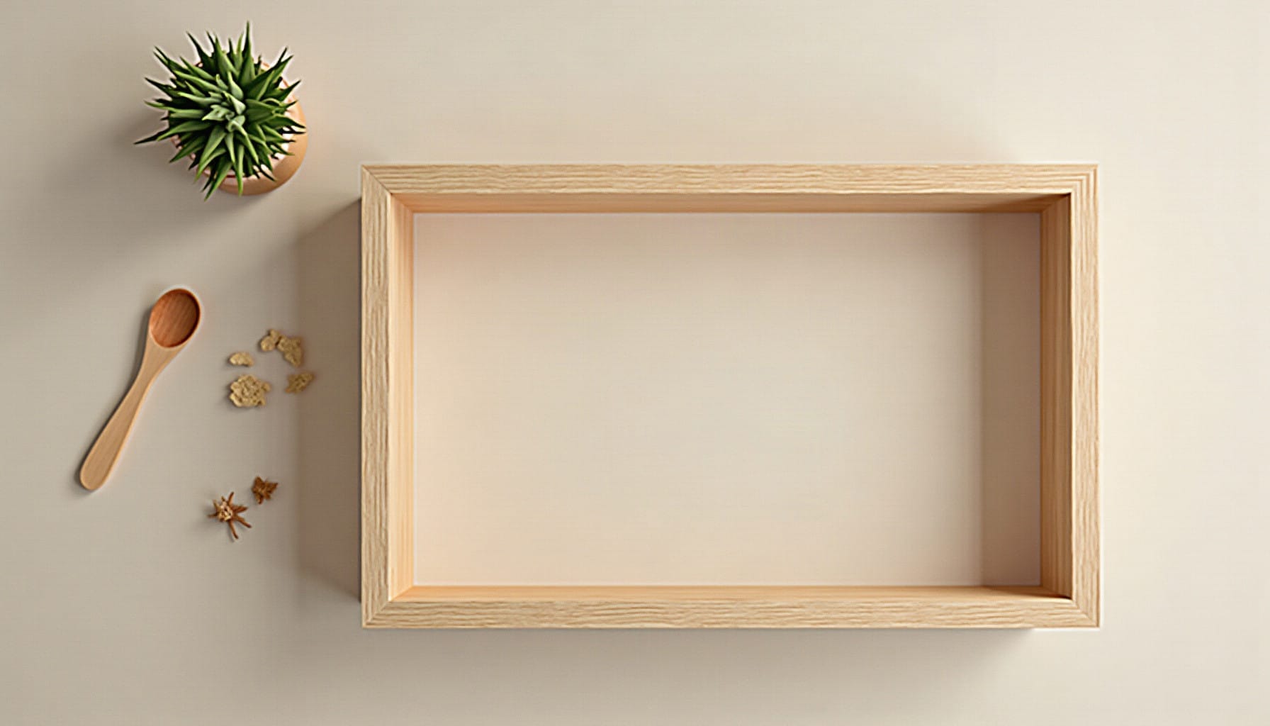 oak corner shelf — natural textures