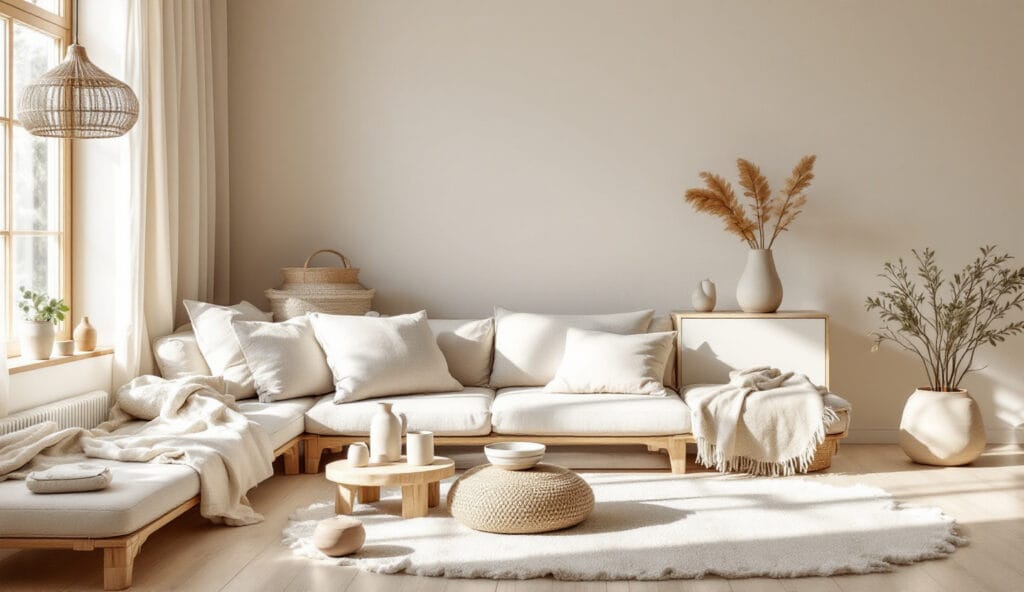 Lounge Feature Wall Ideas for Calm, Neutral Spaces (Rental-Friendly)