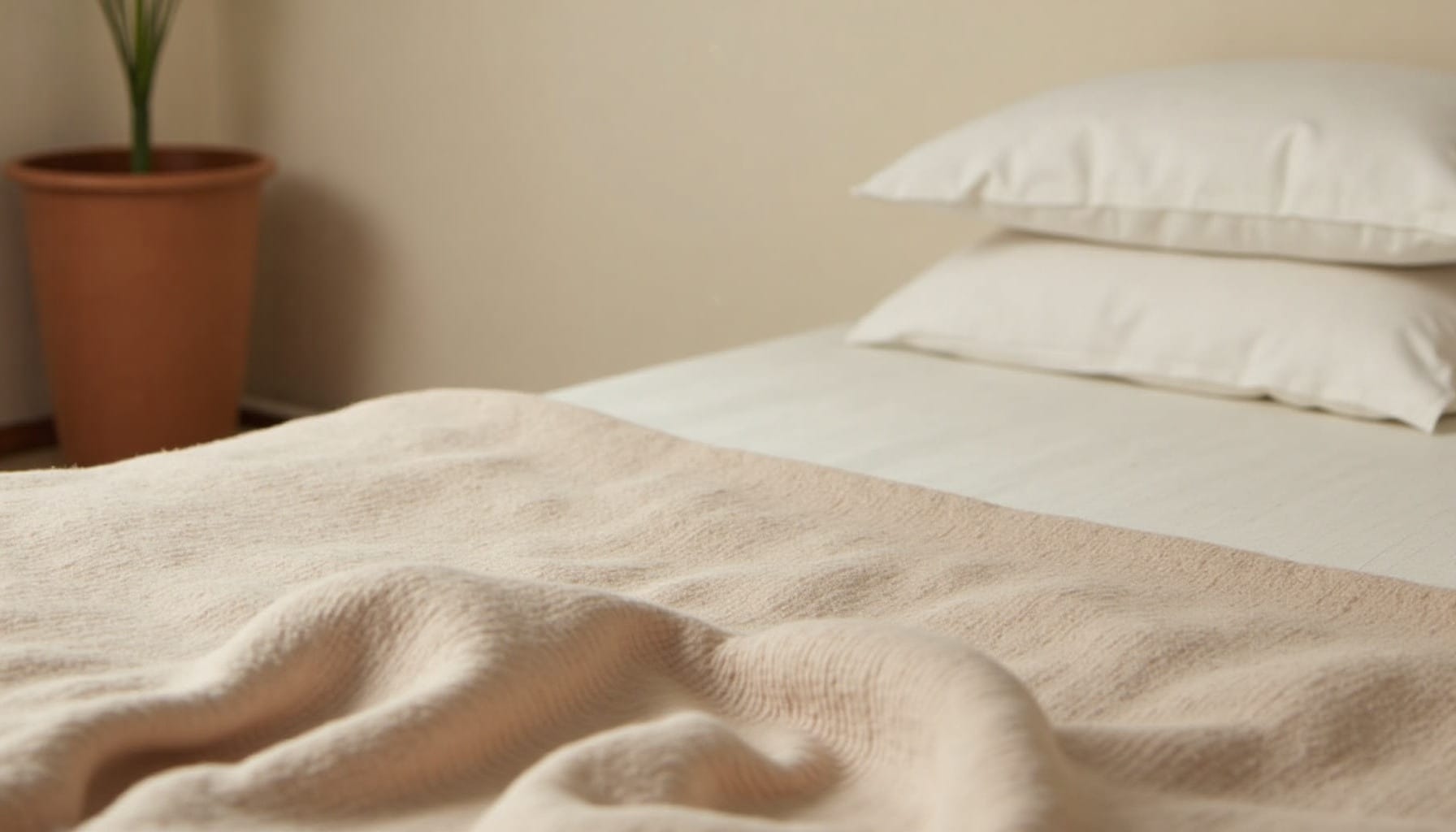 small single bedroom decorating ideas — warm minimal detail