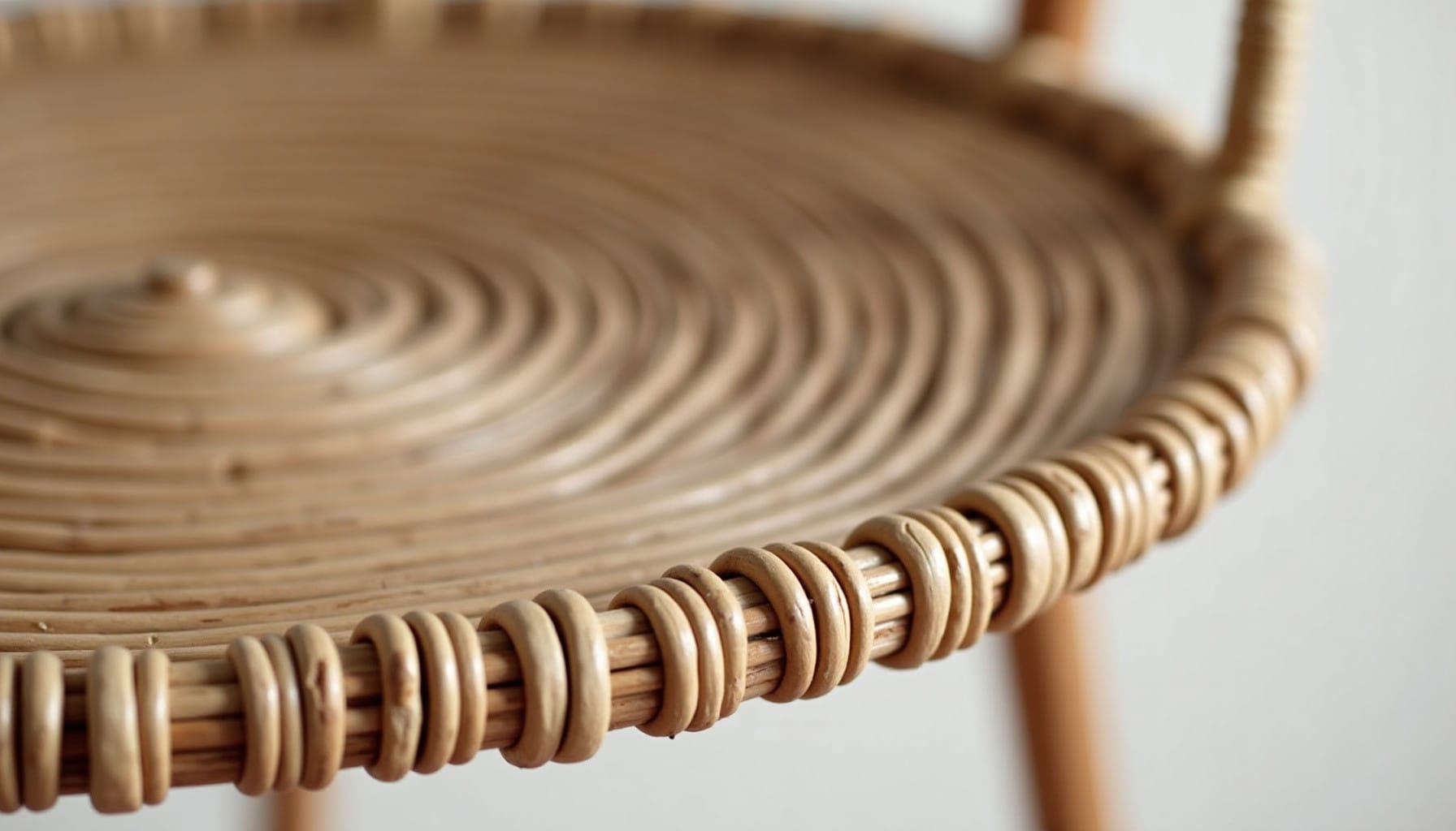 rattan shelf — warm minimal detail