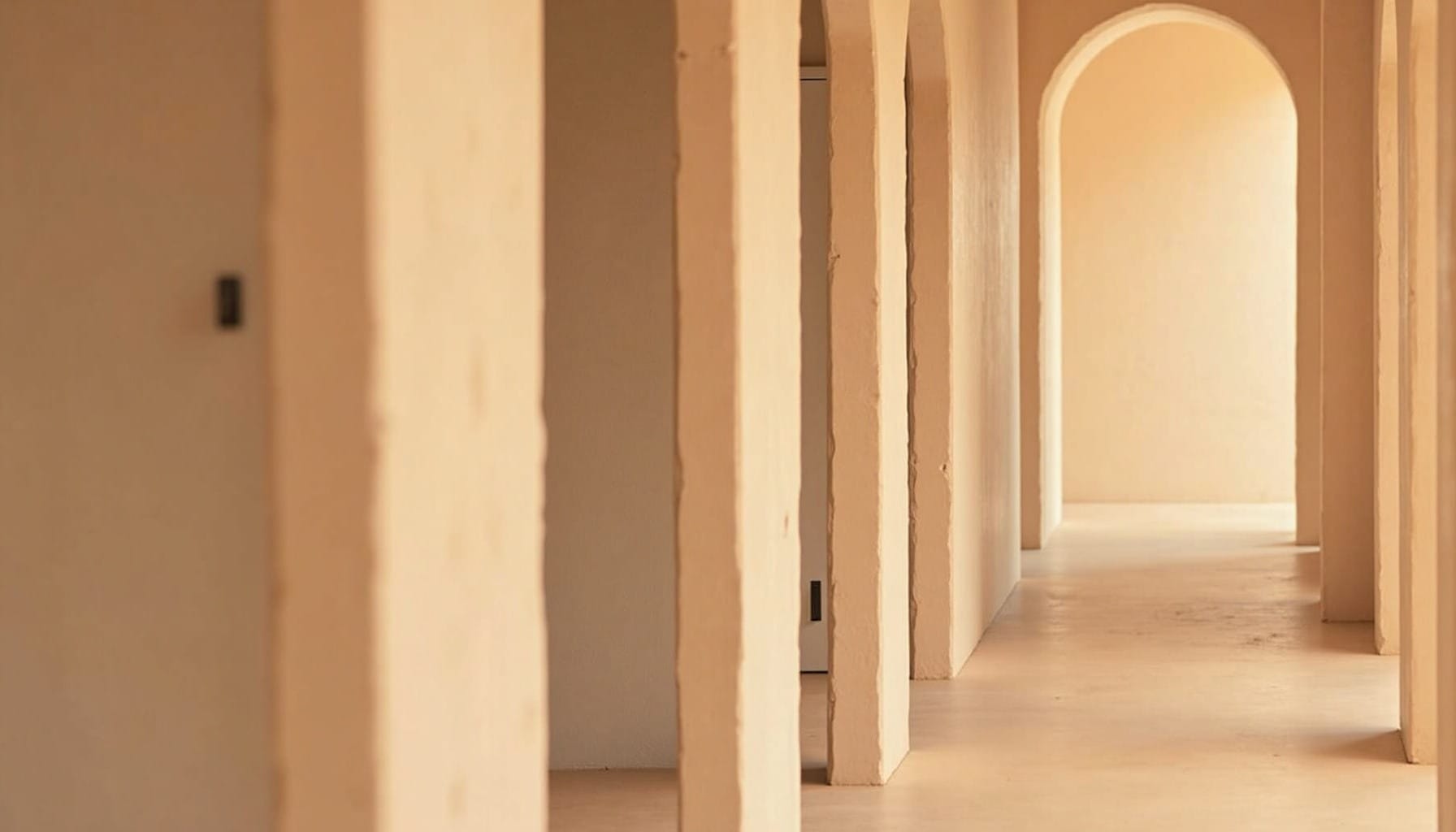 dark hallway ideas — warm minimal detail