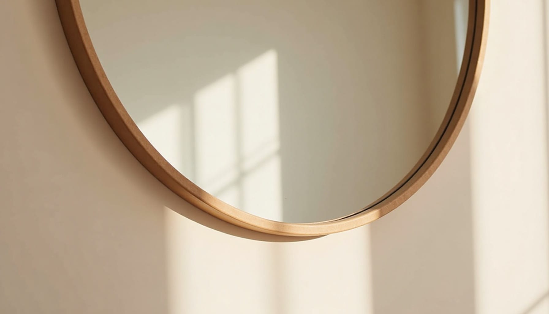 wall mirror — warm minimal detail