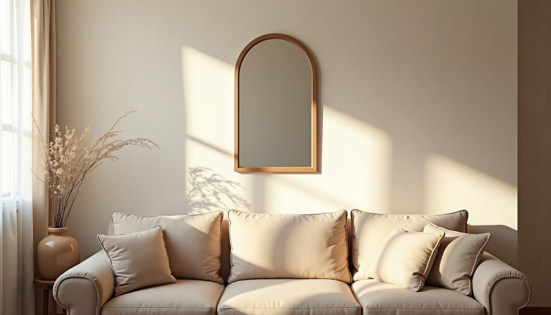 wall mirror — natural textures